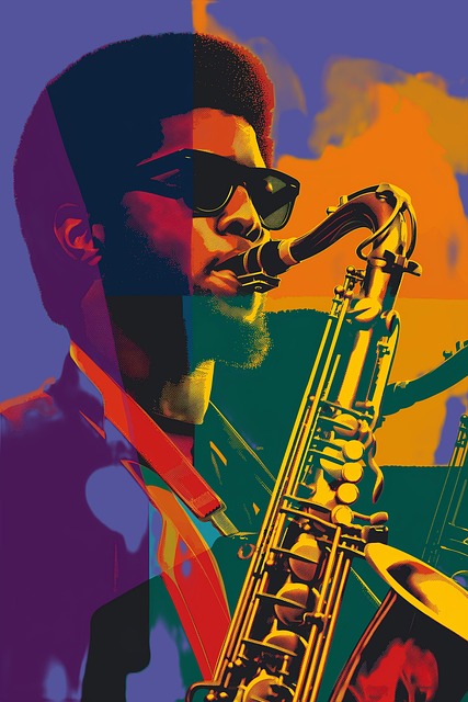 Free ai generated musician saxophonist illustration