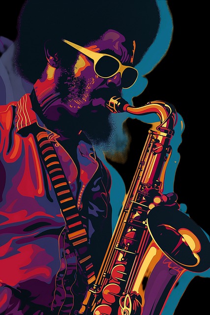 Free ai generated musician saxophonist illustration