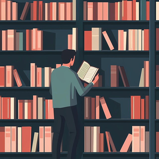 Free ai generated man library illustration