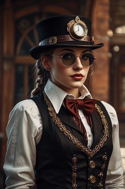 Free ai generated woman steampunk illustration