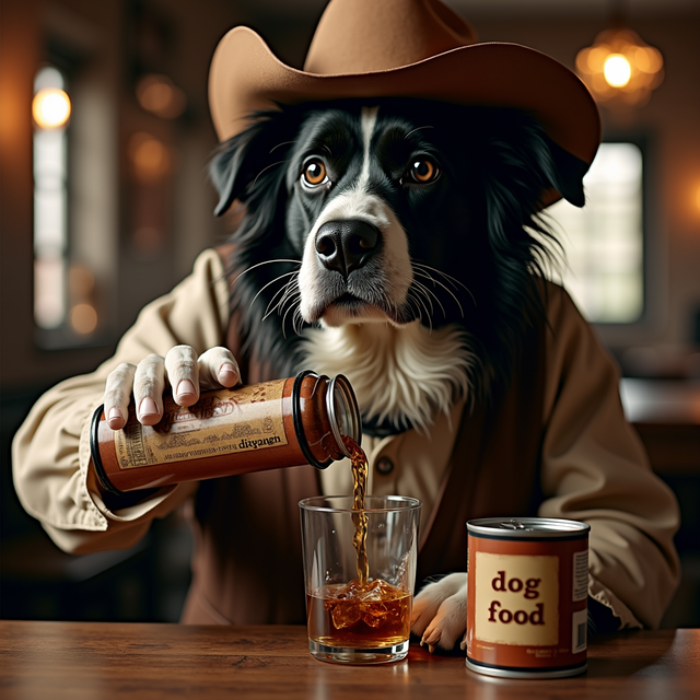 Hund, Bar, Whisky, Hatt, Salong, Vestlig