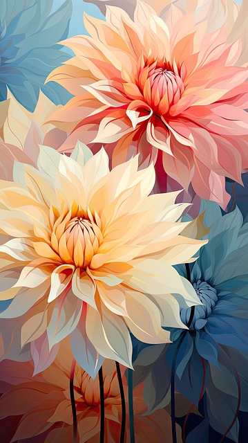 Free Dahlia Flowers illustration and picture