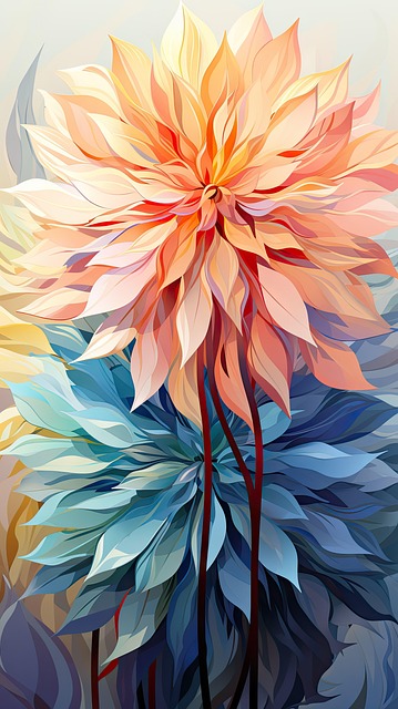 Free Flowers Abstract Art illustration and picture