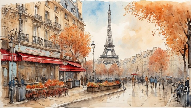 Free ai generated paris tower illustration