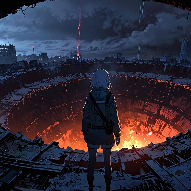 Free ai generated girl dystopia illustration