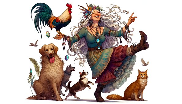 Free Chicken Cat illustration and picture