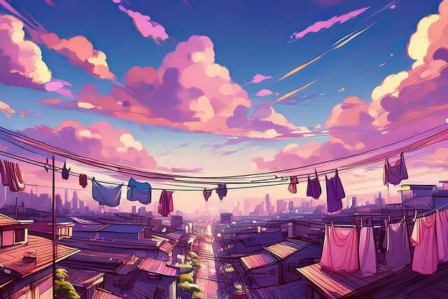 Free neighborhood village town illustration