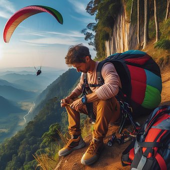 Free Nature Paragliding illustration and picture