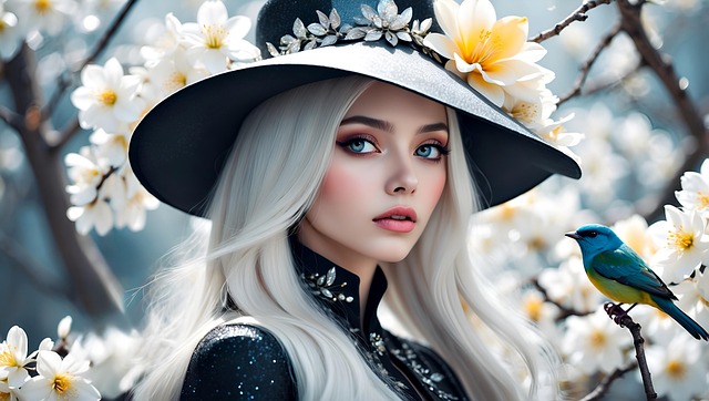 Free woman portrait fashion illustration