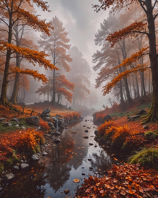Free ai generated trees leaves illustration