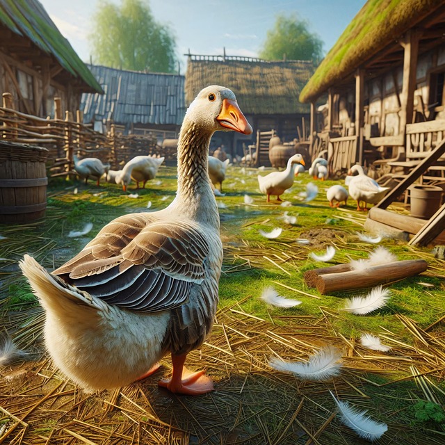 Download free HD stock image of Ai Generated Geese Free ai generated geese farm illustration