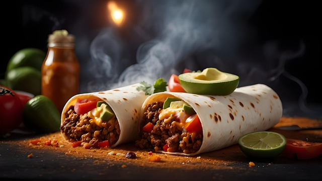 Free ai generated burritos mexican dish illustration