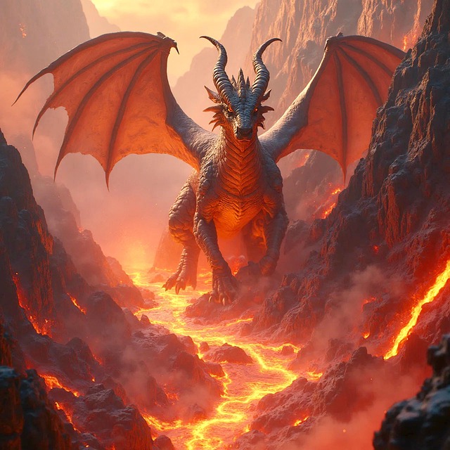 Free ai generated fantasy dragon illustration
