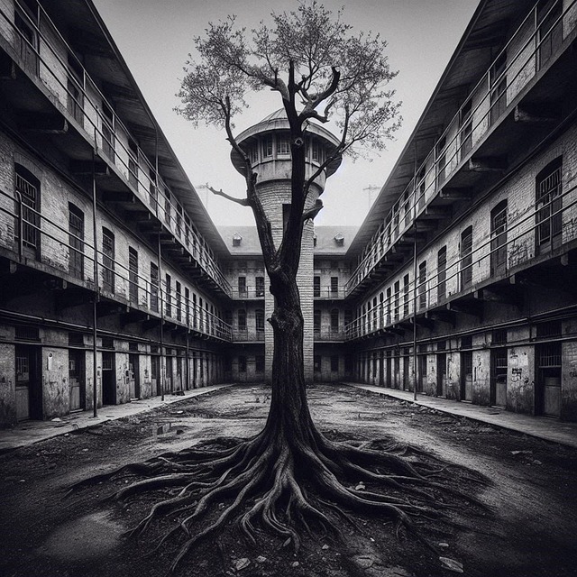 Download Tree, Yard, Prison. Royalty-Free Stock Illustration Image ...