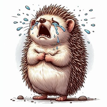 Ai Generiert, Igel, Traurig, Weinen