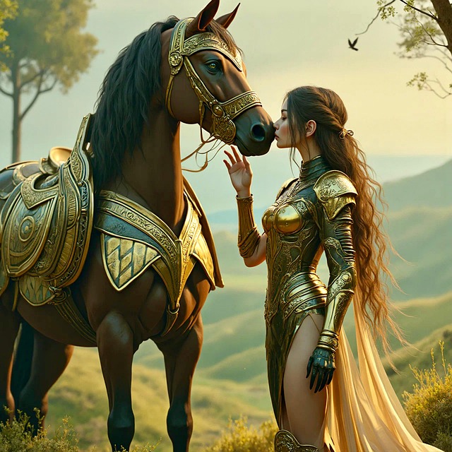 Free ai generated elf warrior illustration