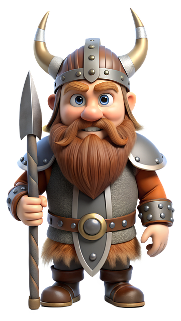 Free ai generated viking armored warrior illustration
