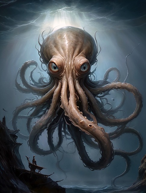 Free ai generated octopus fantasy illustration