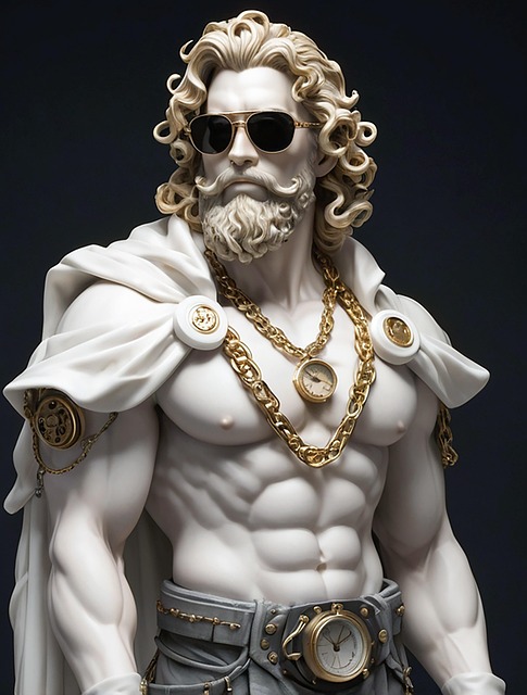 Free ai generated man statue illustration