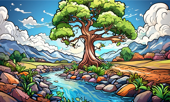 Árvore, Fluxo, Natureza, Paisagem