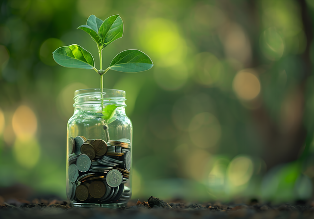 Free seedling investment coins illustration