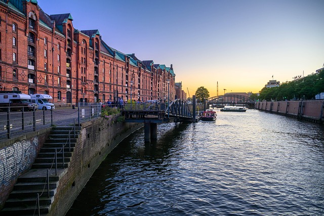 Speicherstadt, Hamburg, Tyskland, By