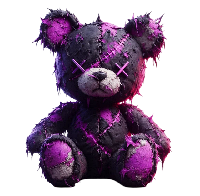Free ai generated stuffed toy gothic illustration