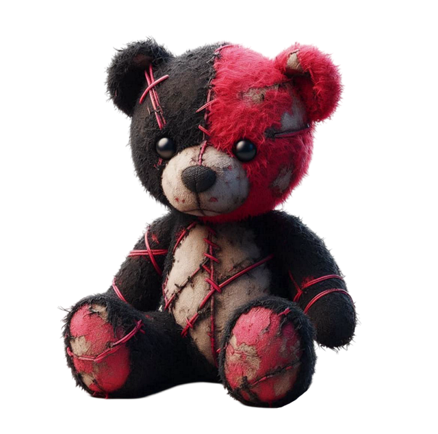 Free ai generated stuffed toy gothic illustration