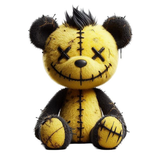 Free ai generated stuffed toy gothic illustration