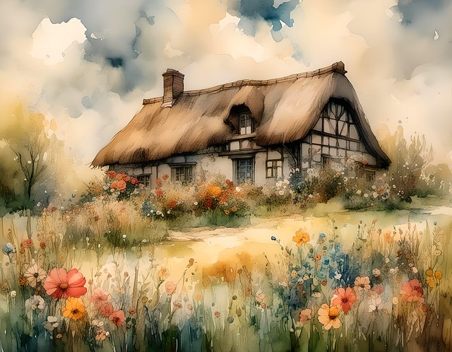 Free ai generated house cozy illustration