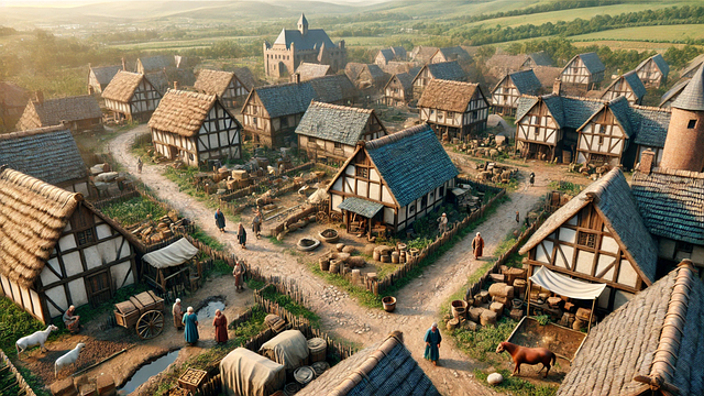 Ai Generiert, Mittelalterlich, Dorf