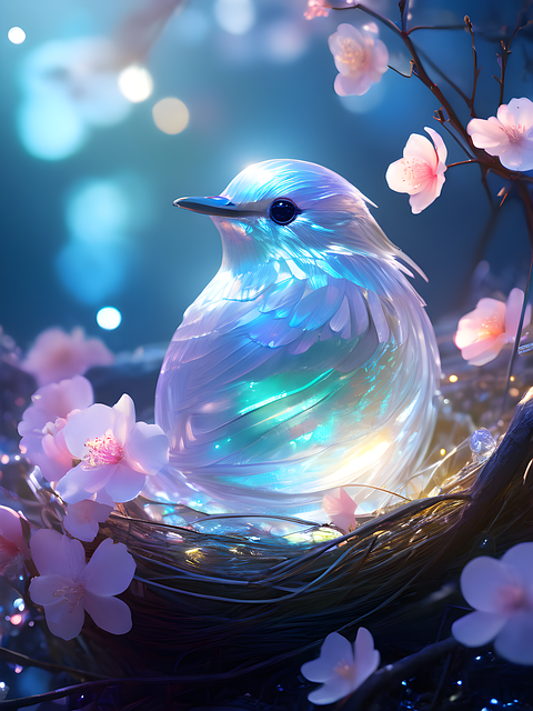 Free ai generated bird spring illustration
