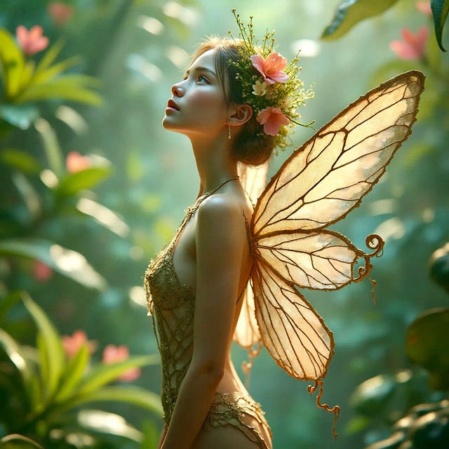 Download free HD stock image of Ai Generated Fairy Free ai generated fairy nature illustration