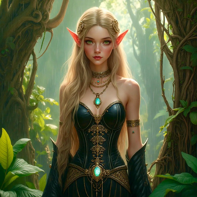 Download free HD stock image of Ai Generated Elf Free ai generated elf nature illustration