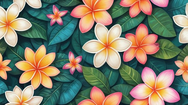 Free Ai Generated Frangipani illustration and picture