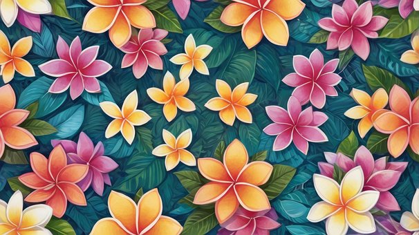 Free Ai Generated Frangipani illustration and picture