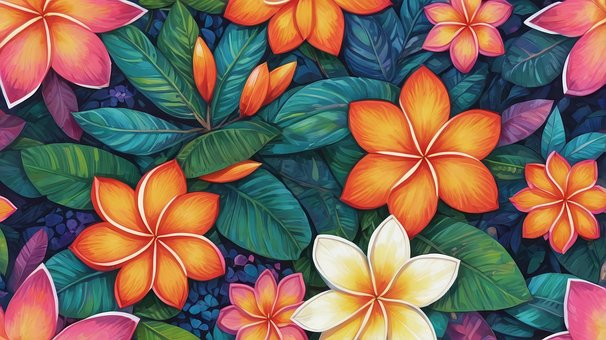 Free Ai Generated Frangipani illustration and picture