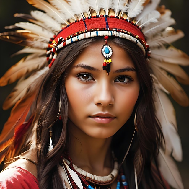 Free ai generated american indian original inhabitant of america illustration