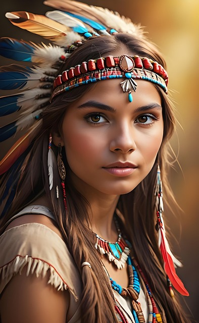 Free ai generated american indian original inhabitant of america illustration