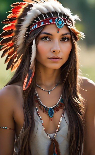 Free ai generated american indian original inhabitant of america illustration