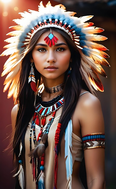 Free ai generated american indian original inhabitant of america illustration
