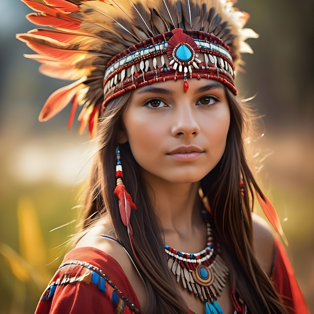 Free ai generated american indian original inhabitant of america illustration