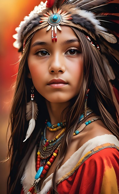 Free ai generated american indian original inhabitant of america illustration