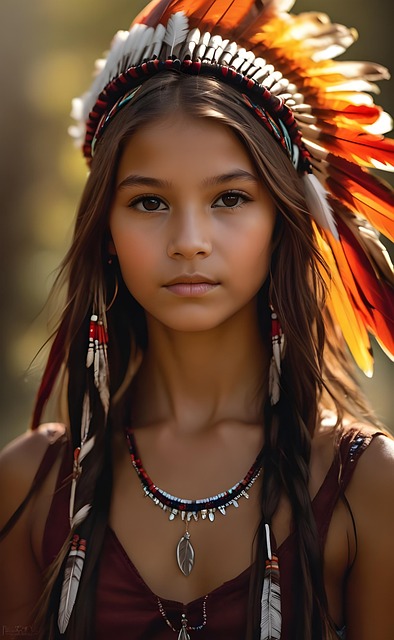 Free ai generated american indian original inhabitant of america illustration