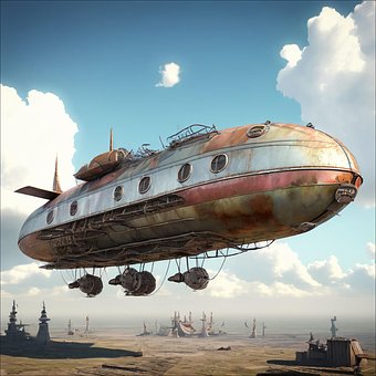 Free Ai Generated Airship illustration and picture