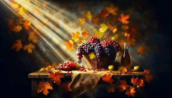 Uvas, Vino, Otoño, Enredaderas