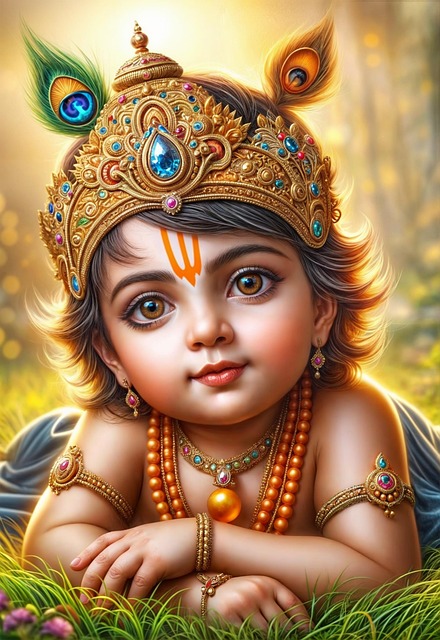 Free ai generated krishna god illustration