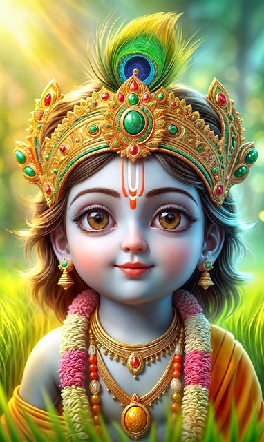 Free ai generated krishna god illustration