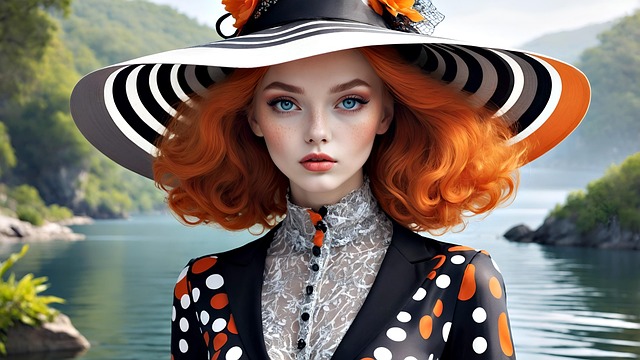 Free ai generated woman hat illustration