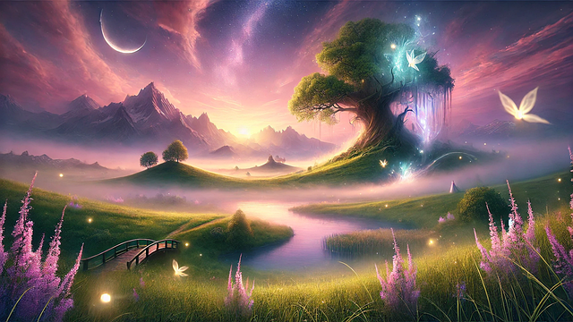 Ai Generiert, Verträumte Landschaft